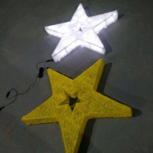 Decorațiuni de Crăciun cu stele LED-uri Stele luminoase cu LED-uri albe