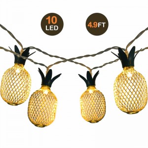 LED 灯 串 10LED Lumină albă caldă cu ananas